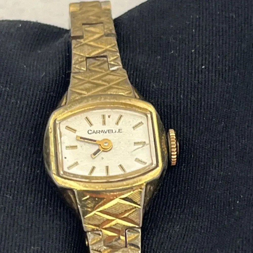 Caravelle by Bulova Women's Goldtone N9‎ Base Metal Textured Wristwatch